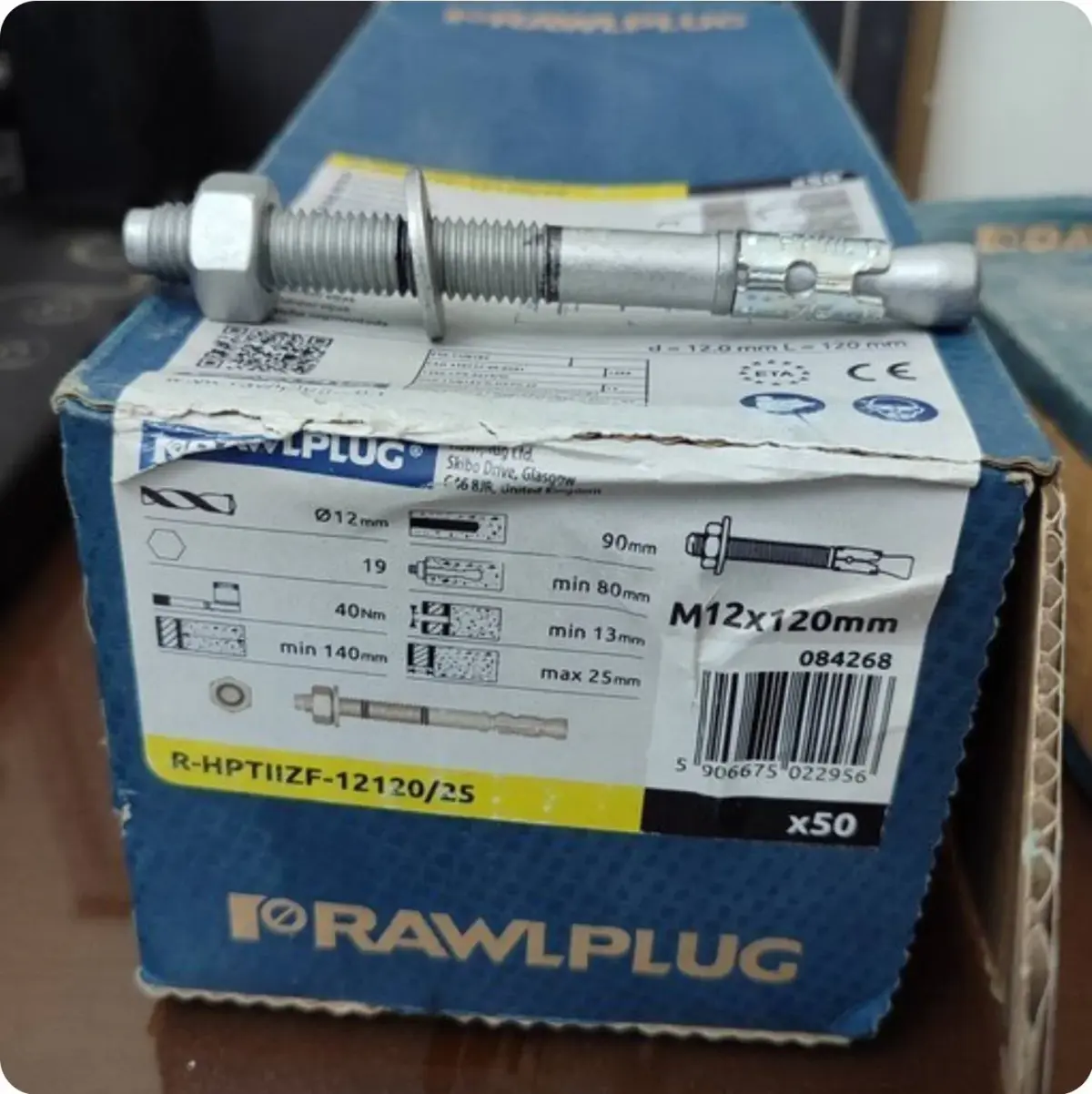 انکر بولت رولپلاگ انگلیسی RAWLPLUG M12*120mm